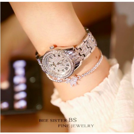 Đồng Hồ Nữ BEE SISTER 1688 Dây Kim Loại Case 30mm Chính Hãng