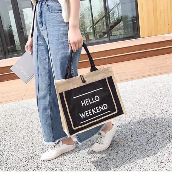 Túi cói hello weekend đang cực kỳ HOT