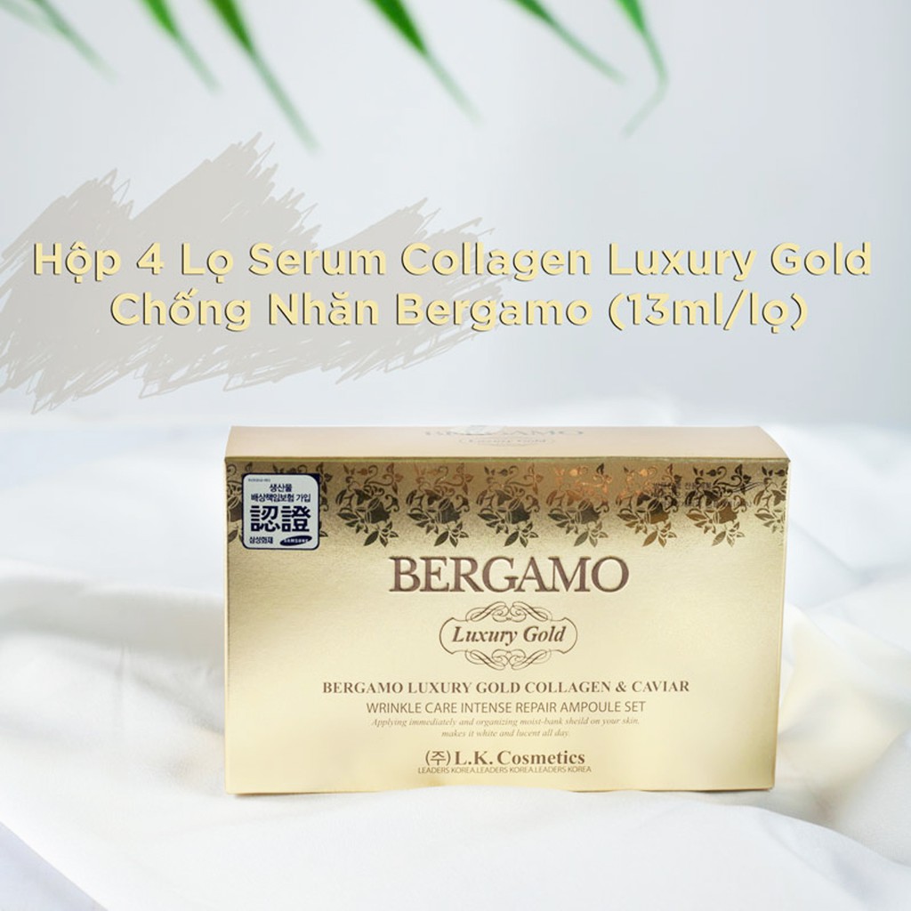 HỘP 4 LỌ SERUM CHỐNG NHĂN LUXURY GOLD BERGAMO