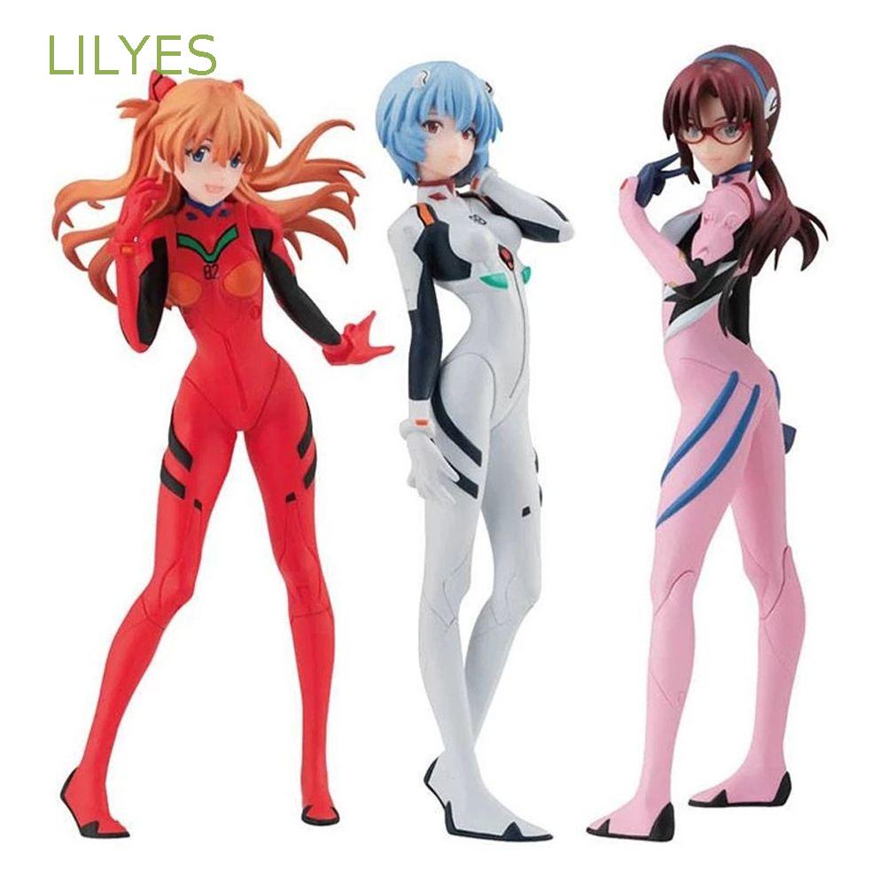 LILYES Christmas Gift Evangelion Action Figure Kids Toys EVA Asuka Figure Ayanami Rei Model Toys Birthday Gift Langley Soryu Mari Collectible Toys Shokugan Nagisa Kaworu Ikari Shinji Anime Figure