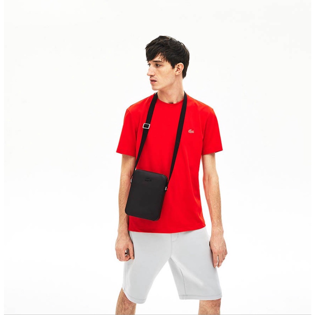 TÚI ĐEO CHÉO NAM  MINI SHOULDER LACOSTE 2021 MÀU ĐEN SANG TRỌNG ĐỰNG ĐIỆN THOẠI