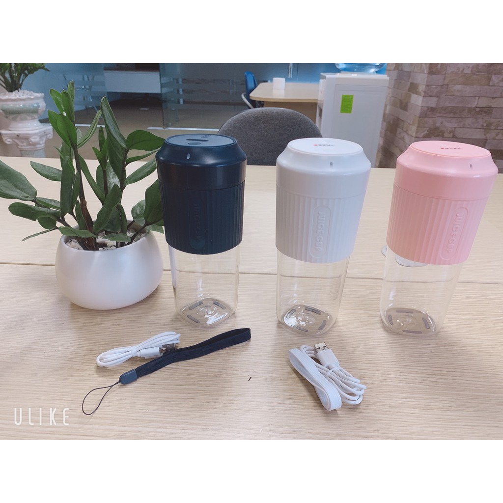 Máy xay sinh tố mini Juice Cup, dung lượng pin lớn 3000 mAh, 500ml, xay hoa quả