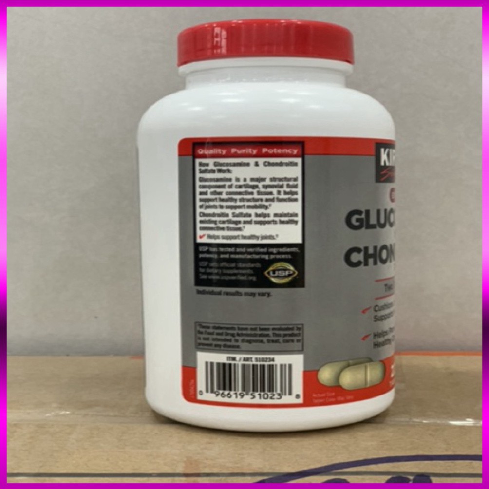 GIẢM  Viên uống bổ xương khớp Glucosamine 1500mg & chondroitin 1200mg 220 viên - Kirkland Mỹ GIẢM