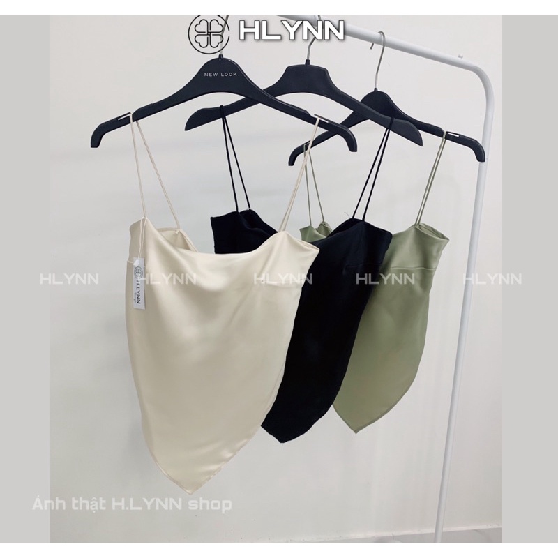 Áo lụa hai dây vạt khăn buộc nơ có mút ngực m129 | BigBuy360 - bigbuy360.vn