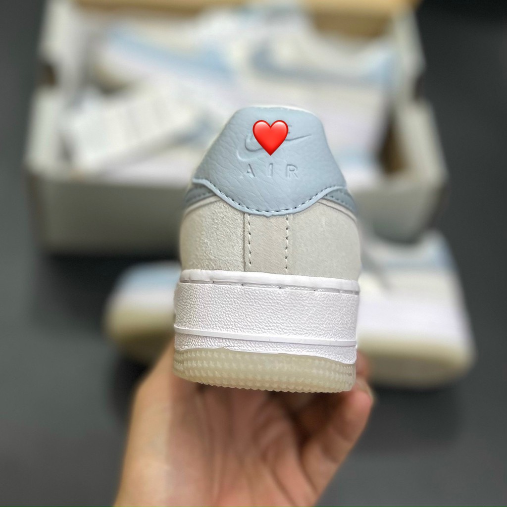 Giày Sneaker AF1 Xanh Xám Giày Thể Thao Nam Nữ Thấp Cổ Full Phụ Kiện