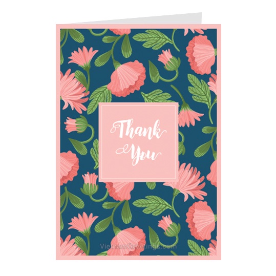 Thiệp cảm ơn Greenwood , thiệp thank you 10.5x15cm, kèm phong bì, thiệp Việt Nam