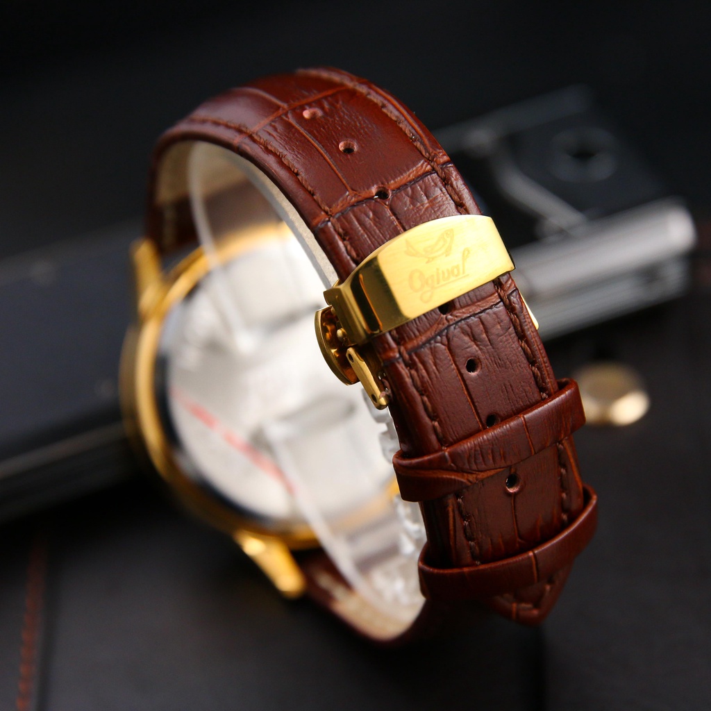 Đồng Hồ Nam Ogival Máy Pin Kim Trôi - Khóa Bướm Xịn Xò - Dây Da, Có Lịch Ngày Cao Cấp  - Bảo Hành 12 Tháng Toàn Quốc | BigBuy360 - bigbuy360.vn