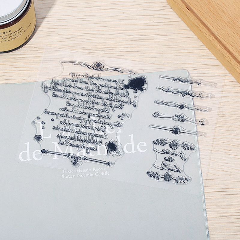 Con Dấu Silicone Trong Suốt In Chữ Love Poems Trang Trí Sổ Lưu Niệm Diy