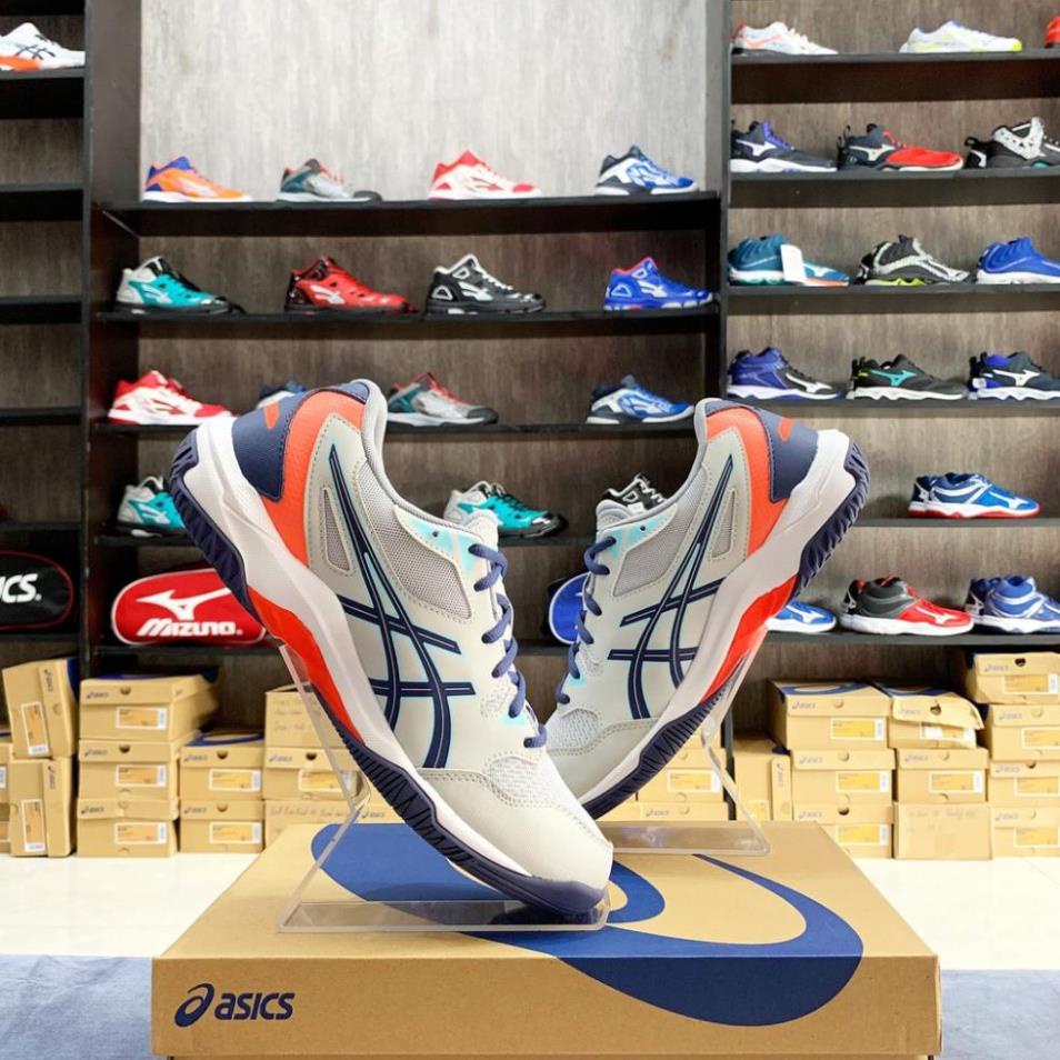 Giày Asics GeL Rocket - Trắng Hồng Xanh . * }