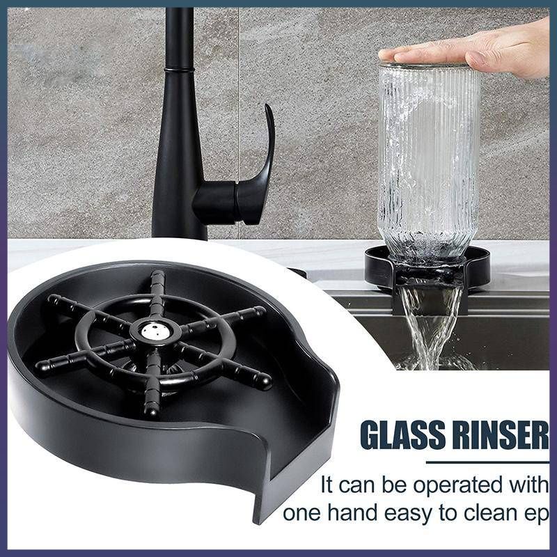Tự động Cốc Thủy Tinh Rinser Cà Phê Bình Rửa Chén Công Cụ Nhà Bếp Áp Lực Cao Cup Máy Giặt Vòi Nước Thủy Tinh Máy Giặt 【Fair】