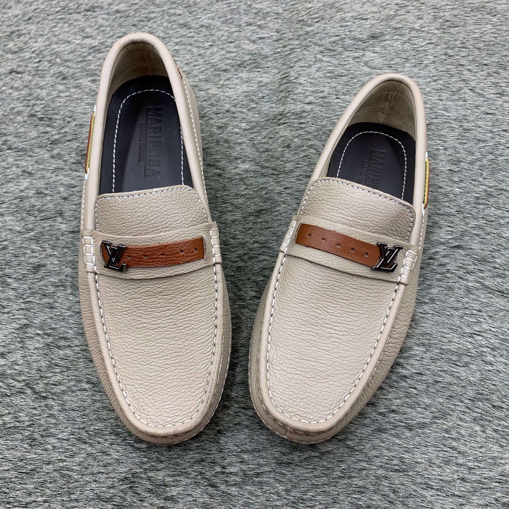 Giầy lười nam da bò LV siêu mềm êm chân phong cách trẻ