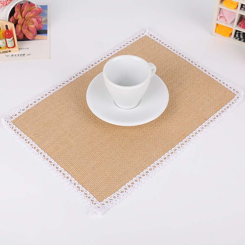 Tấm Lót Bàn Ăn Bằng Vải Bố Cách Nhiệt Chống Trượt Tiện Dụng