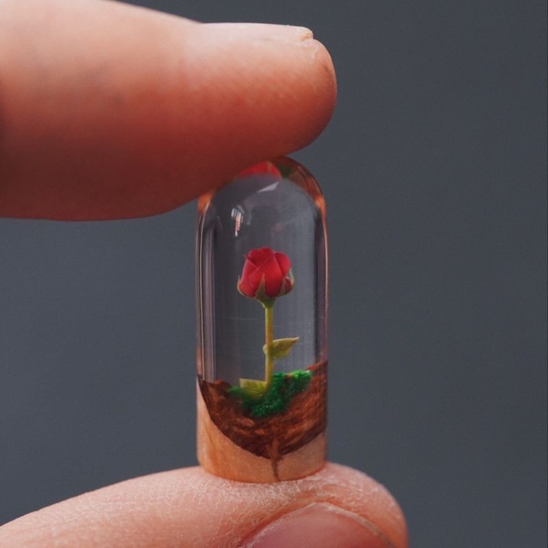 [Đặt Trước]Log Resin B612 Hành tinh Hoa hồng của Hoàng tử bé Ngày lễ tình nhân Mặt dây chuyền Món quà sáng tạo