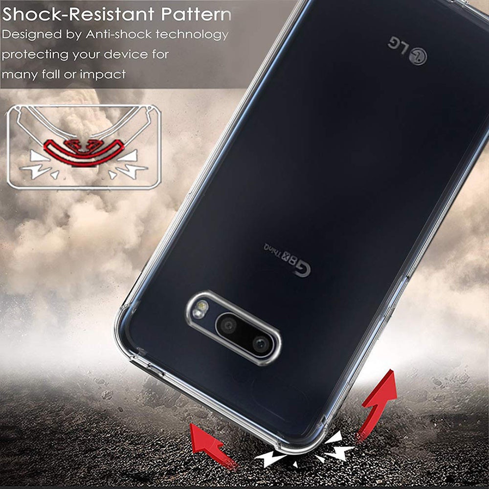 Ốp điện thoại mềm trong suốt có đệm khí bảo vệ cho Lg G8X Thinq V50S Thinq