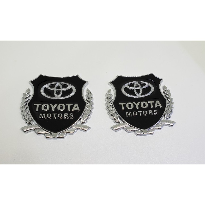 BỘ 2 TEM KIM LOẠI CHỮ TOYOTA
