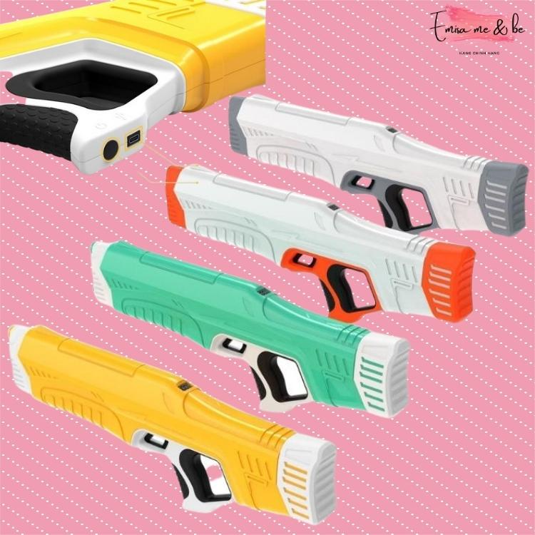 Đồ chơi súng bắn nước, súng phun nước loại to áp lực lớn cao cấp sạc pin, lực cực mạnh