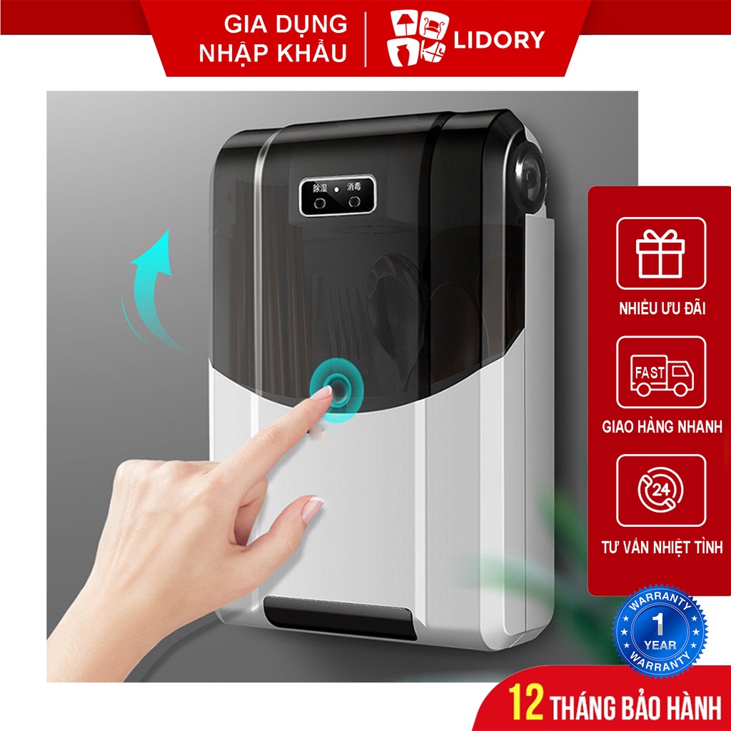 Hộp Đựng Đũa Sấy UV Khử Khuẩn, Tự Sấy Khô Đũa Thìa Chống Ẩm Mốc Bảo Vệ Sức Khỏe, Sản Phẩm Nhập Khẩu Nguyên Chiếc