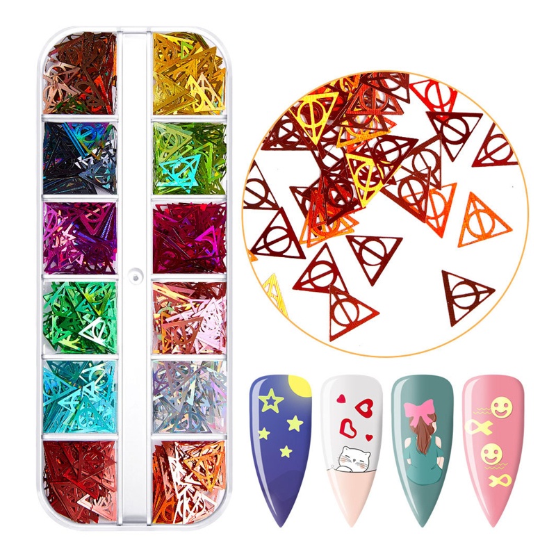 Hộp Kim Tuyến 3D Lấp Lánh Trang Trí Móng Tay Ngày Lễ Tình Nhân