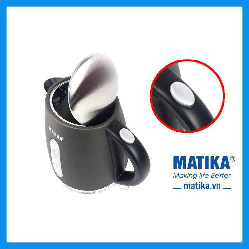 Ấm đun siêu tốc, ca siêu tốc cao cấp Matika MTK-1868 đun nước cực nhanh với mâm nhiệt cấp,bảo hành 12 tháng