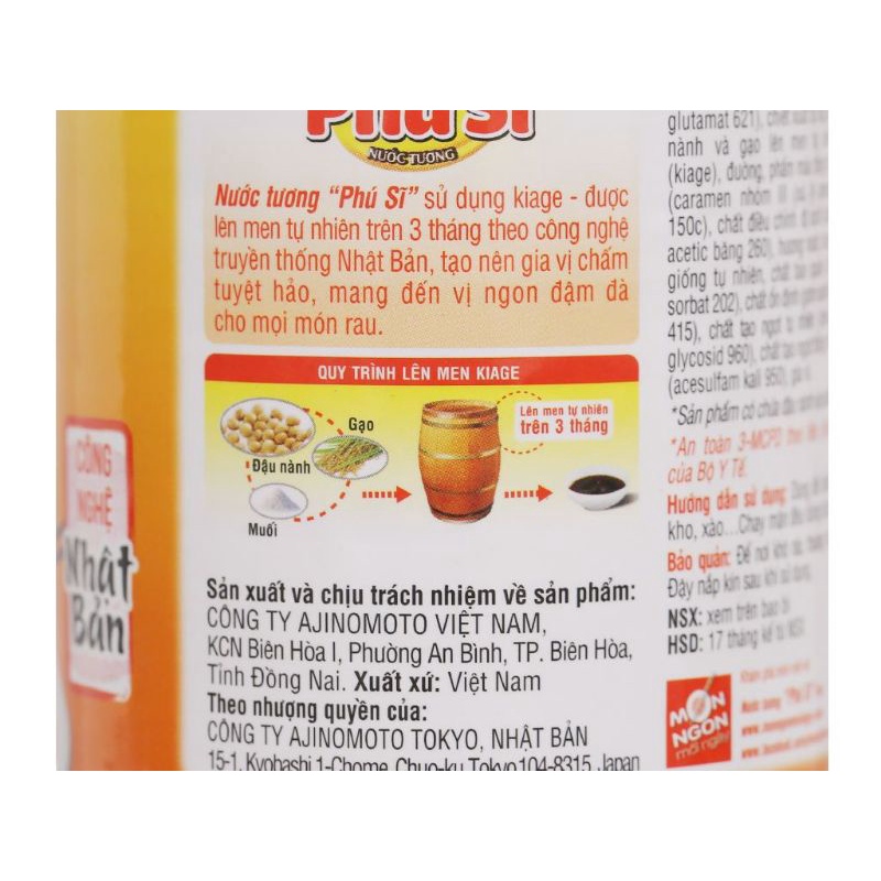 NƯỚC TƯƠNG PHÚ SĨ THƯƠNG HIỆU AJI - NGON 500ML