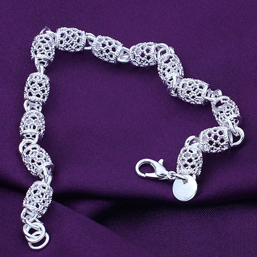 Vòng Tay Mạ Bạc 925 Dạng Chuỗi Thời Trang Dành Cho Nữ
