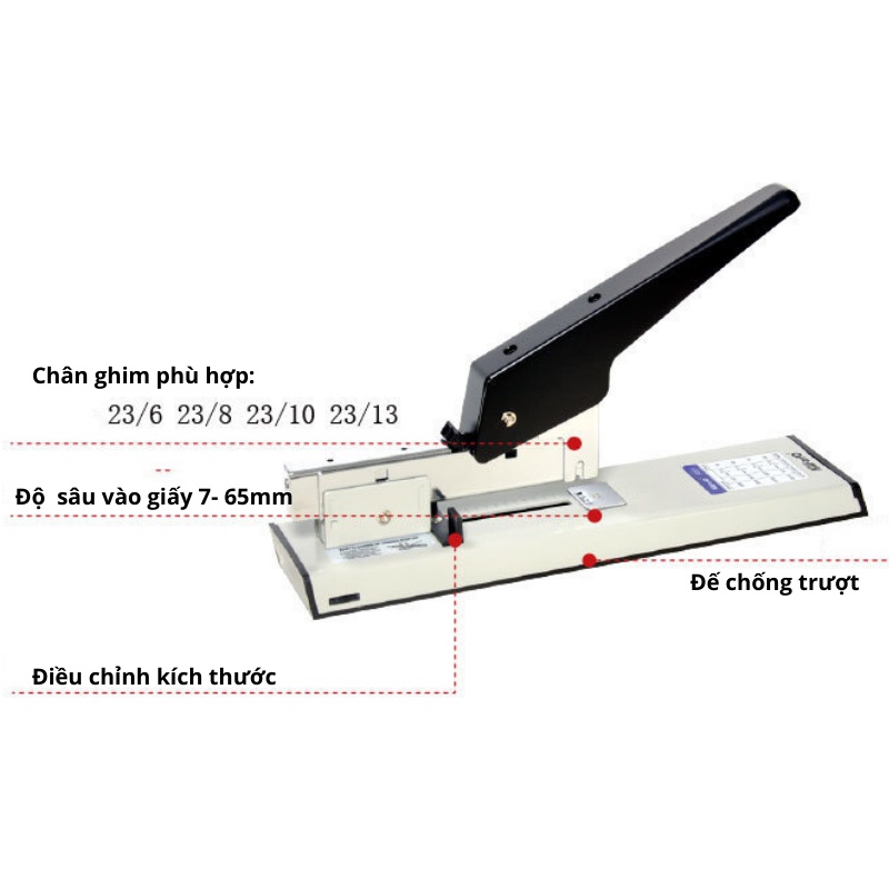 Dập ghim đại KW-TriO 50SA cỡ lớn - Hàng Chính Hãng - Máy dập ghim đại dập 130 tờ - 1 chiếc