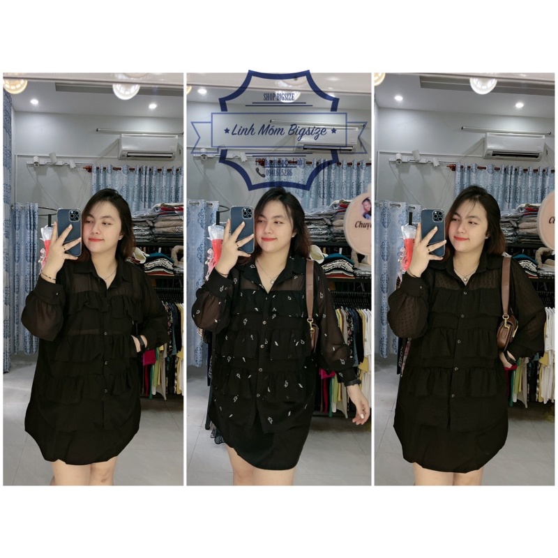 ÁO SƠMI VOAN BÈO TẦNG BIGSIZE LINH MÓM