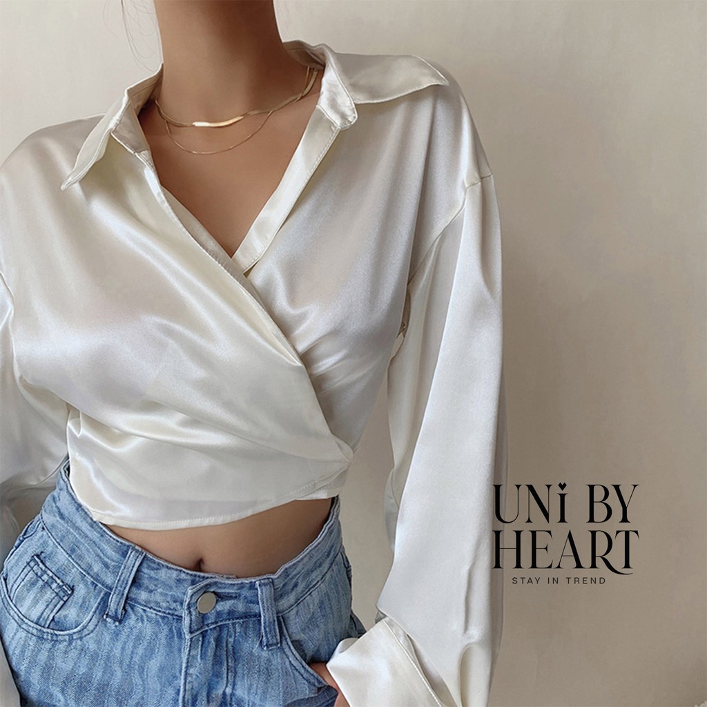 Áo sơ mi lụa Satin Shirt SMI002 thiết kế chất liệu lụa cao cấp, nhiều màu - Uni By Heart