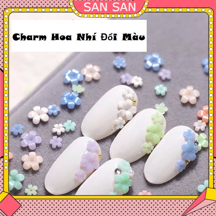 Hoa Nhí Đổi Màu Trang Trí Móng Phong Cách Nhật Bản Mới