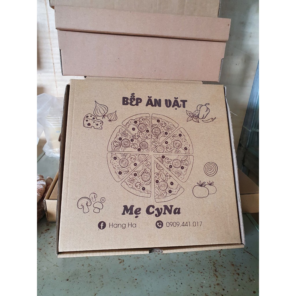 Hộp pizza trơn có sẵn nhiều size giá rẻ tận xưởng. Nhận đặt in ấn theo yêu cầu!