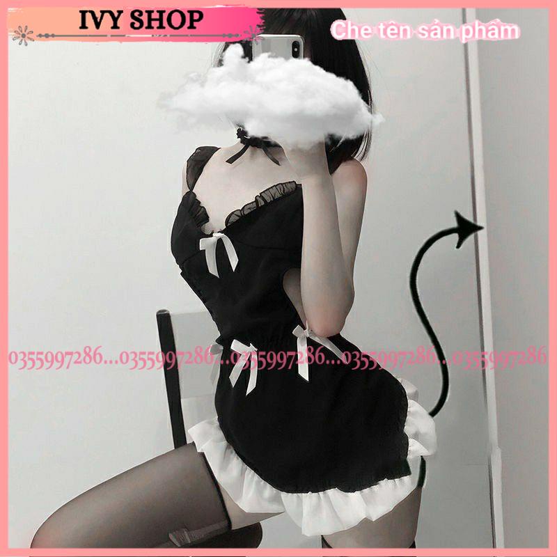 Váy Ngủ Nữ Hở Lưng Sexy Cosplay Y tá, Yếm Ngủ Buộc Dây Freesize Chụp Ảnh Indoor Studio Gợi Cảm - YtaN187 | BigBuy360 - bigbuy360.vn
