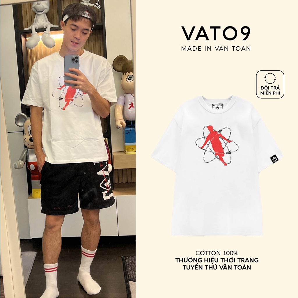 Áo thun nam nữ, áo phông Văn Toàn VATO9'S ZONE Cheering Tee tay lỡ form oversize - Tặng chữ kí tươi