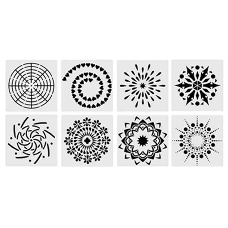 Set 40 Khuôn Họa Tiết Mandala Dùng Để Vẽ Trang Trí Thủ Công