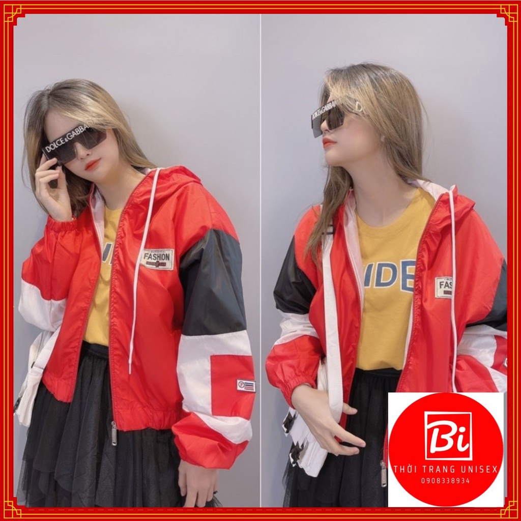 AK25_Áo Khoác Dù Phom Rộng May 2 Lớp_Áo Khoác Thể Thao Unisex Form Rộng Nam/Nữ Ok