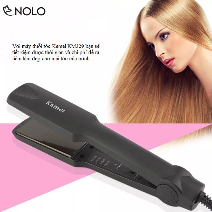 Máy Ép Tóc Kemei - Máy Duỗi Tóc Mini Tiện Dụng