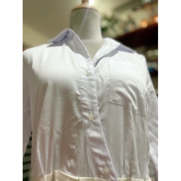 Đầm Tommy Hilfiger dư xịn dáng xoè cổ sơ mi độc đáo