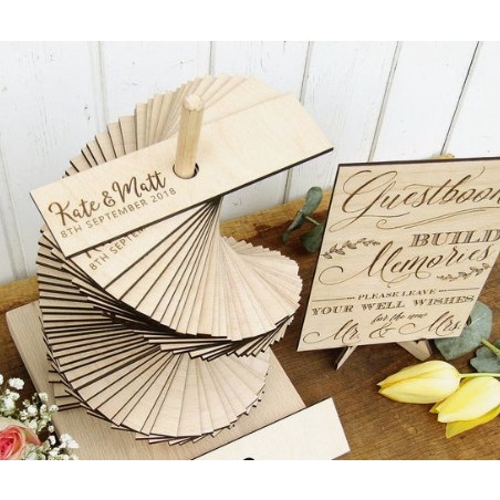 Set Thẻ Gỗ Ghi Lời Chúc Cdcd| Thao Wedding Guestbook