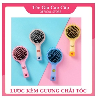 Lược chải tóc giả có gương- in hình kute
