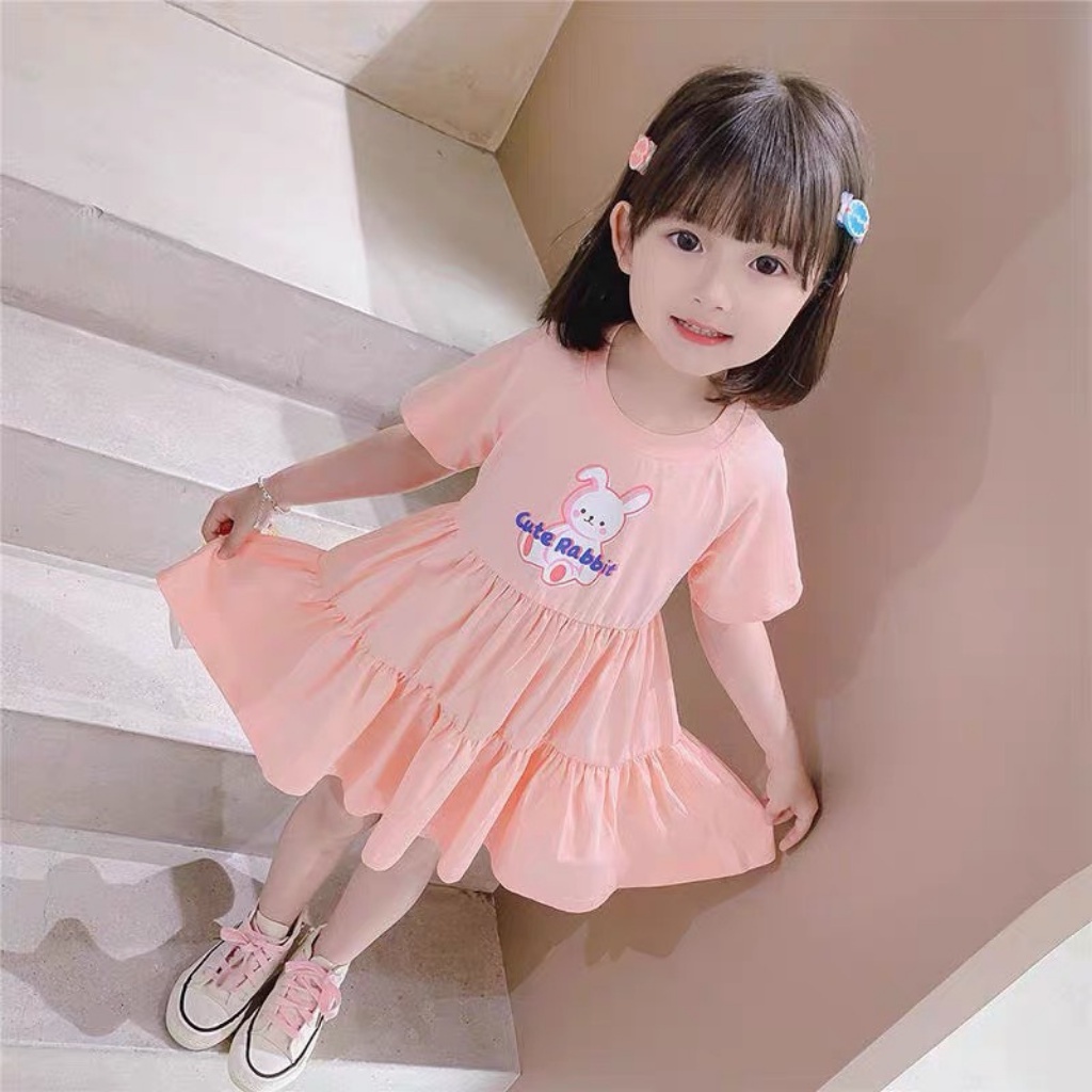 Váy cho bé gái V07 size từ 8 – 18kg, đầm bé gái chất cotton co giãn 4 chiều siêu thoải mái, dễ thương