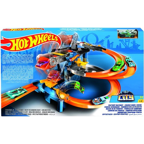 Đồ chơi Bộ đường đua nhà máy  vòng xoắn HOT WHEELS  FDF28