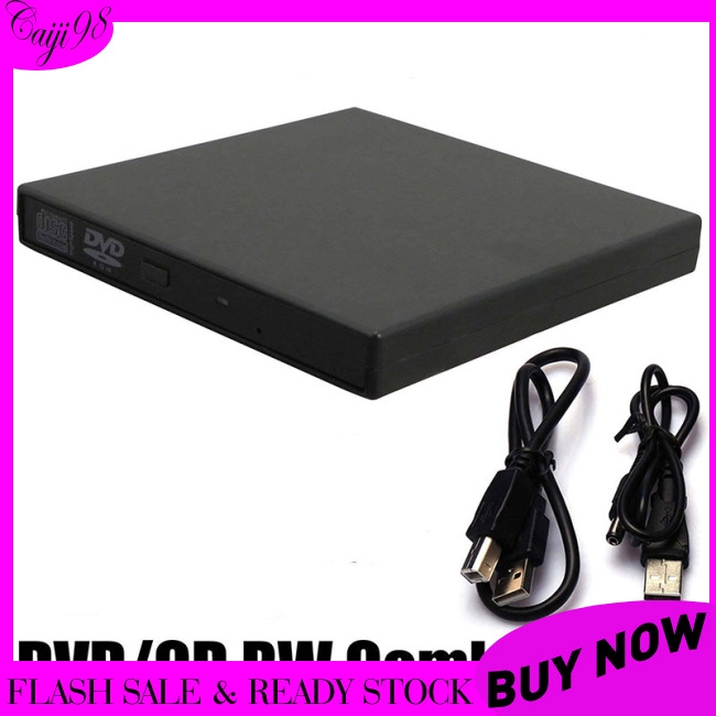 Slim External USB 2.0 DVD Drive CD RW Writer Burner Reader Player for PC Laptop