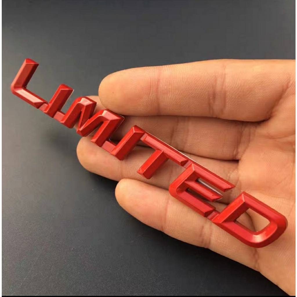 Tem kim loại Limite in nghiêng dán trang trí xe hơi