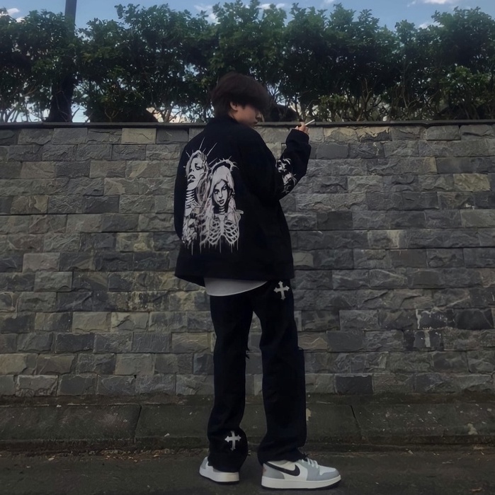 Áo khoác cardigan vah studio Death Áo nỉ cardigan vah.studio chất nỉ cua cao cấp