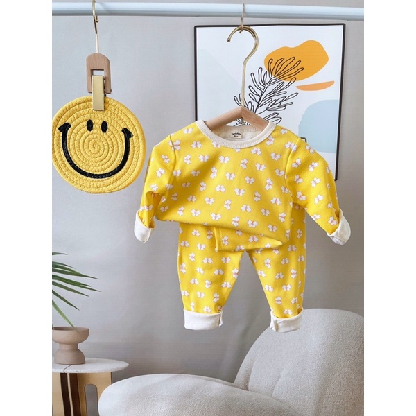 Bộ Đồ Dài Tay Bé Trai, Bé Gái 6-16kg Chất Cotton Xuất Nhật Co Giãn Họa Tiết Nhí Dễ Thuơng - AN.KID