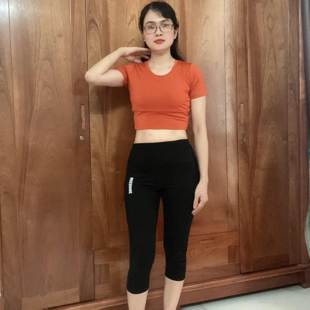 Quần áo tập gym nữ, bộ tập gym yoga aerobic nữ croptop kết hợp quần lửng có kèm mút