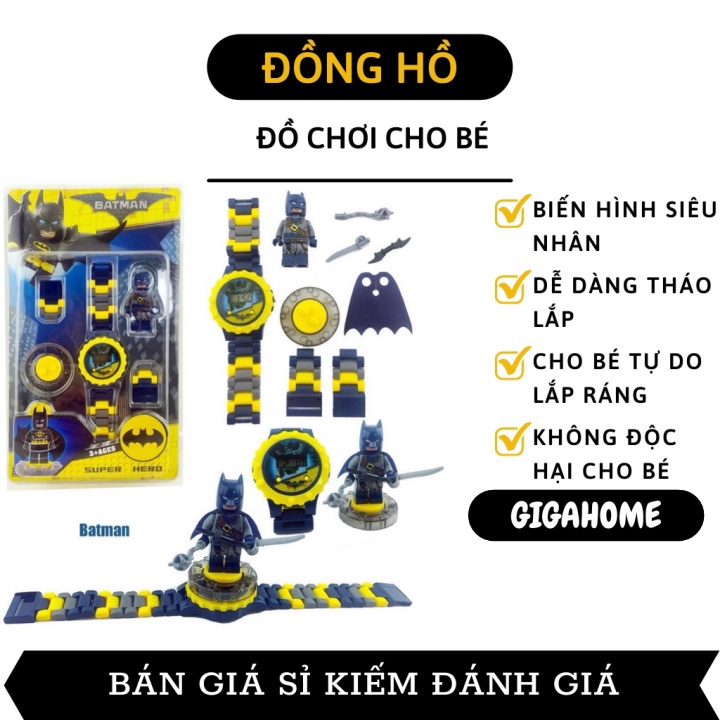 Đồng Hồ Điện Tử Biến Hình Siêu Nhân Cho Bé Xoay 360 Độ, Tự Do Lắp Ráp Sáng Tạo 7903