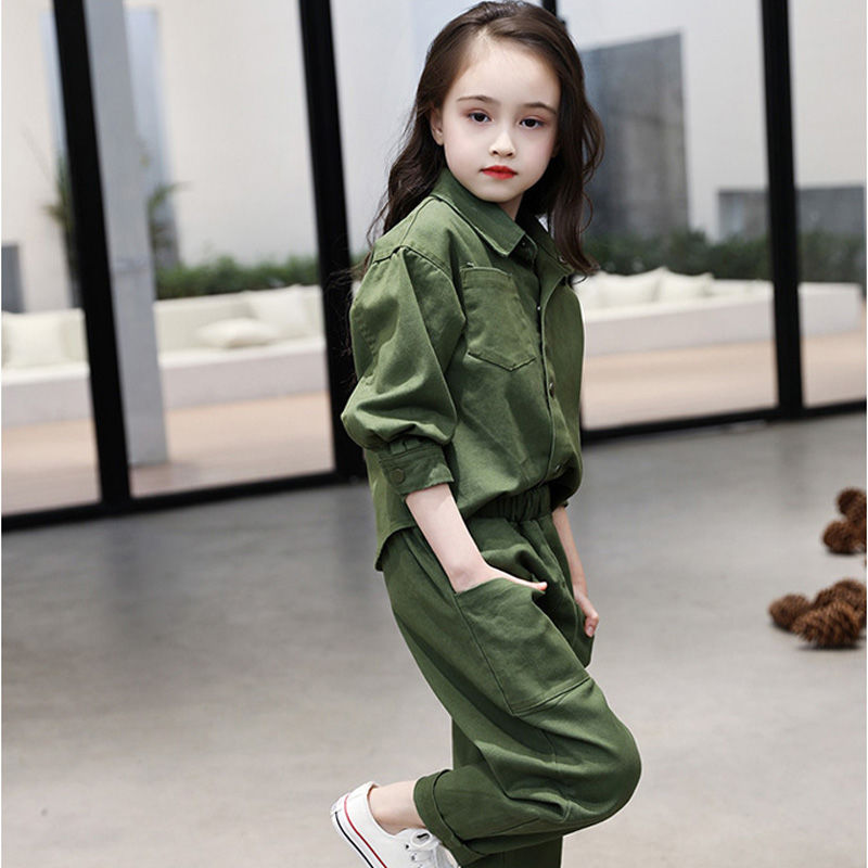 Set Quần Yếm Và Áo Thun Tay Dài Xinh Xắn Cho Bé Gái
