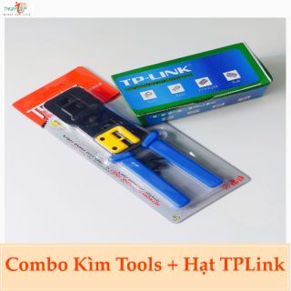 Combo kìm bấm mạng xuyên thấu tools và hạt mạng xuyên thấu tplink - cbttpl