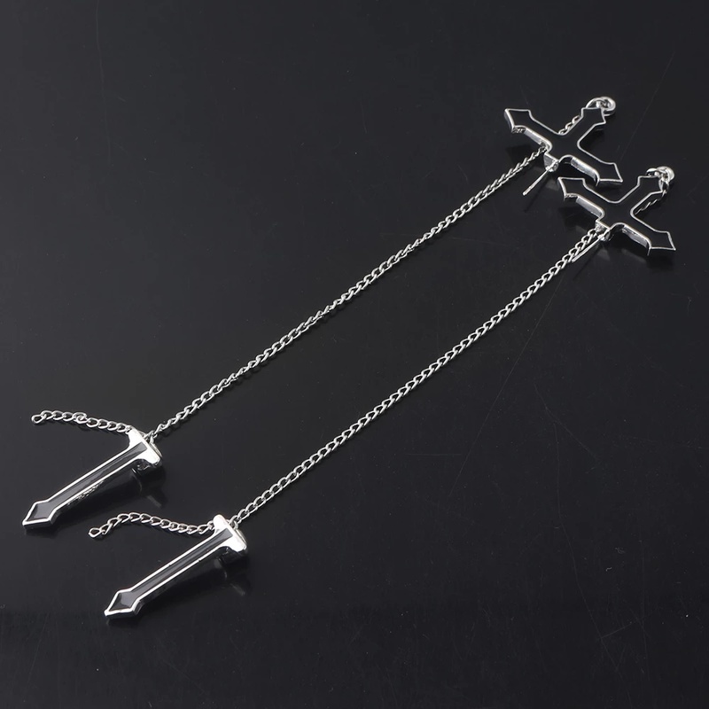 1 Đôi Hoa Tai Dài Hình Thánh Giá Cá Tính Cho Nữ