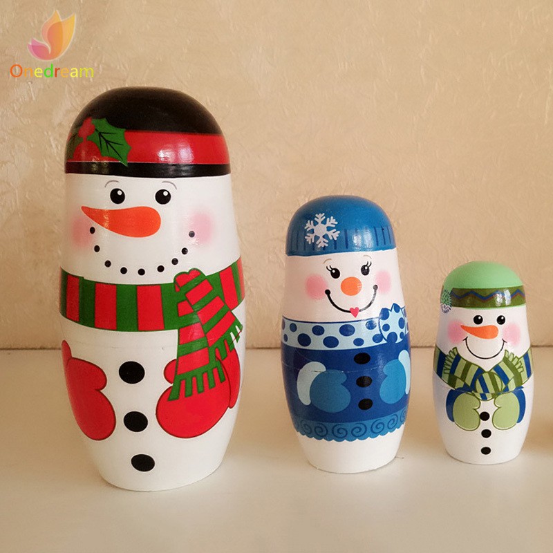 Set 5 búp bê Nga Matryoshka bằng gỗ xinh xắn